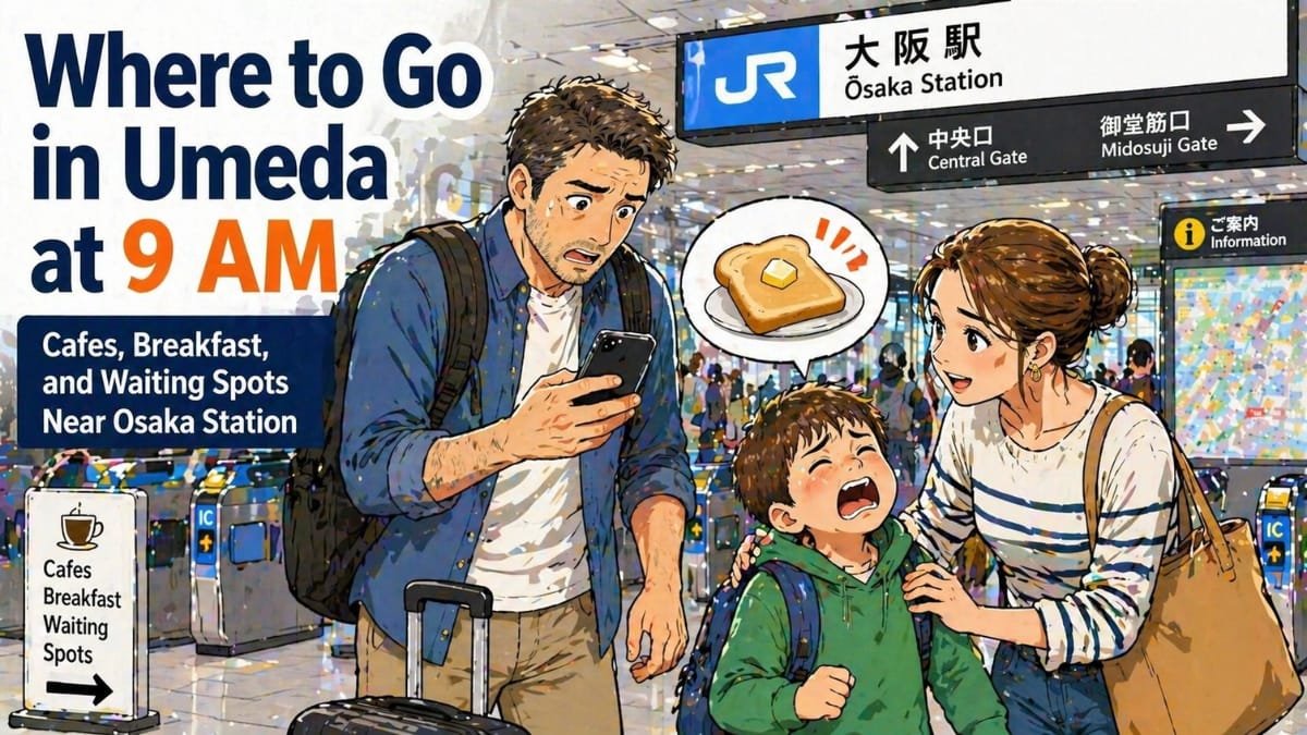Where to Go in Umeda at 9 AM-Cafes, Breakfast, and Waiting Spots Near Osaka Station