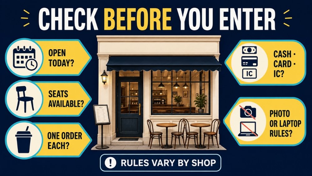Check the Rules Before Entering a Small Cafe