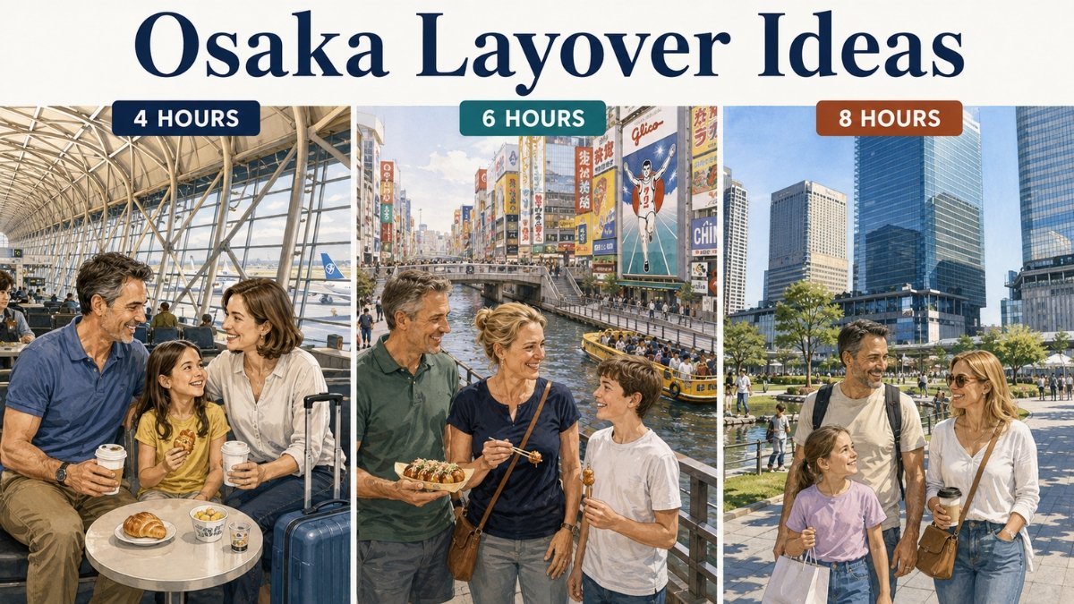 Osaka Layover Itinerary for 4, 6, or 8 Hours