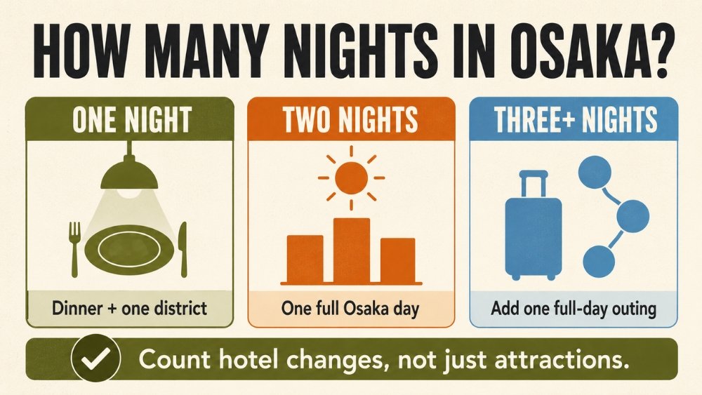 Three useful ways to size an Osaka stay